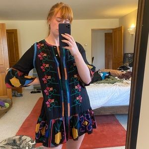 Farm Rio stitched dress